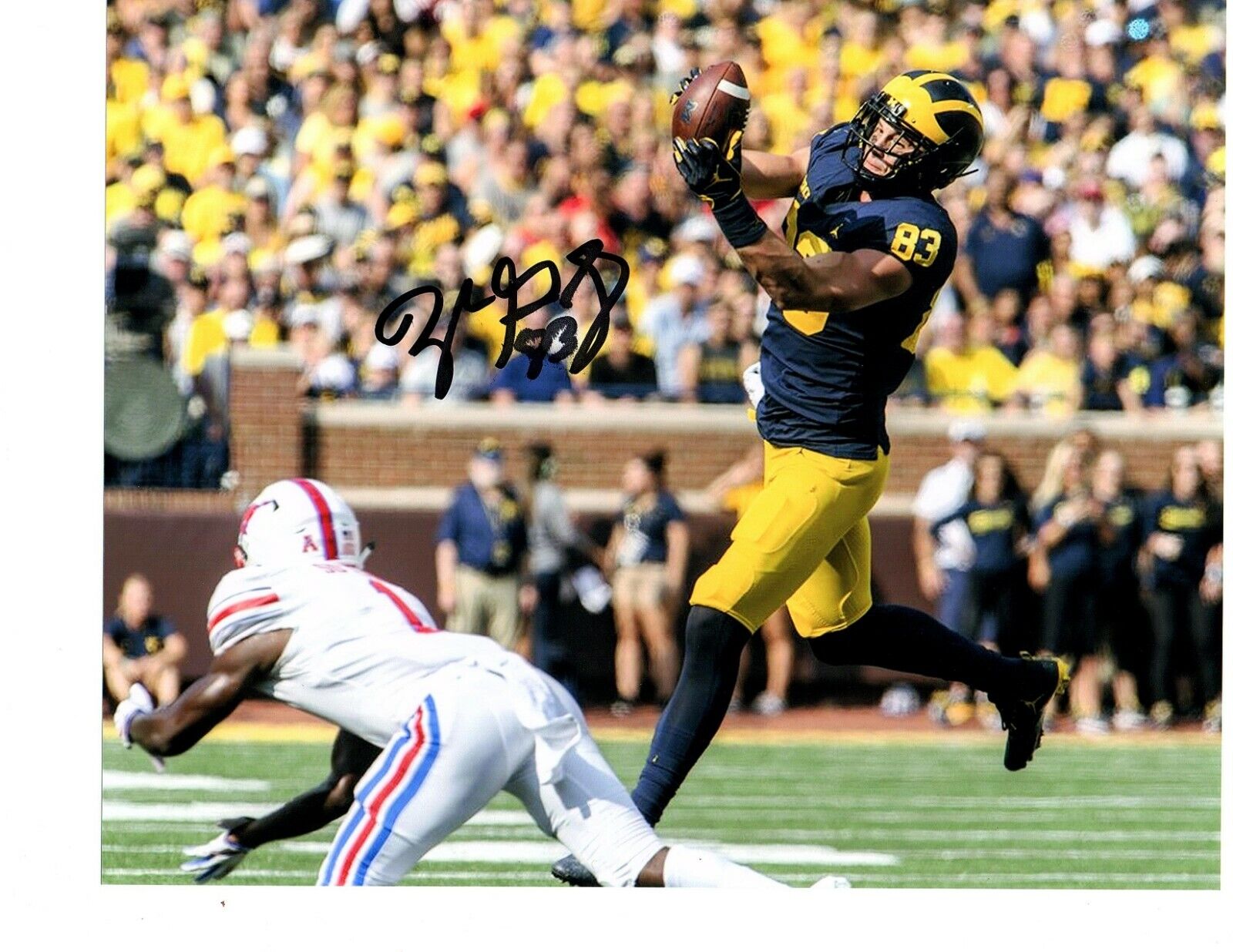 Zach Gentry Michigan Wolverines signed autographed 8x10 football Photo Poster painting Go Blue d