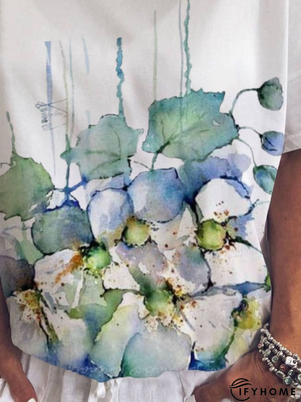 Crew Neck Simple Short Sleeve T-shirt | IFYHOME