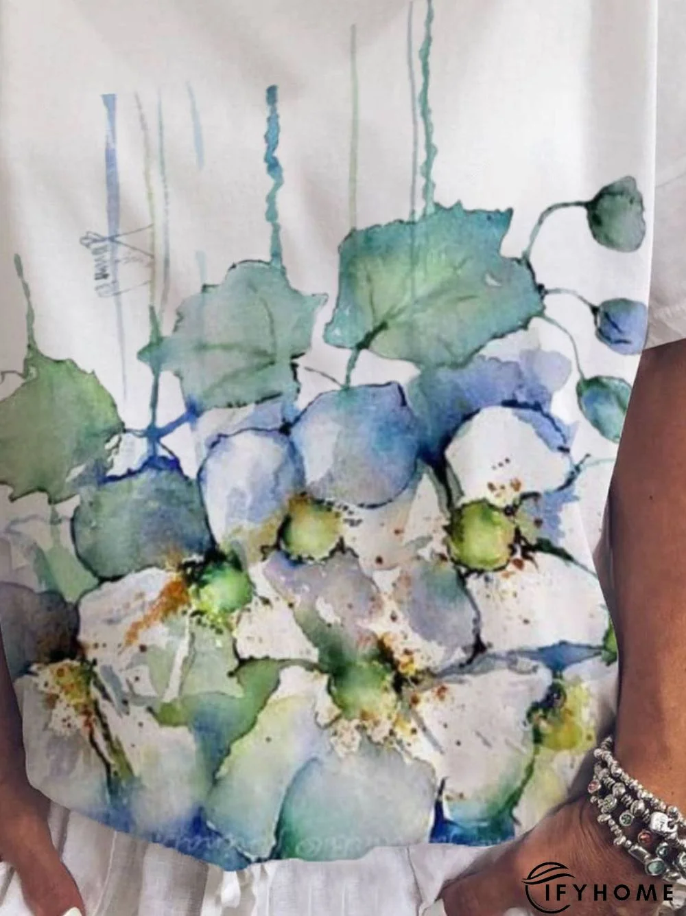 Crew Neck Simple Short Sleeve T-shirt | IFYHOME