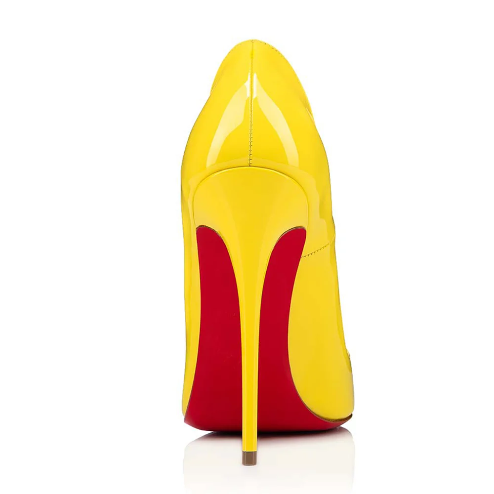 Classic 120mm/100mm Red Bottom Women's Party Wedding Heels  Patent Pumps-MERUMOTE