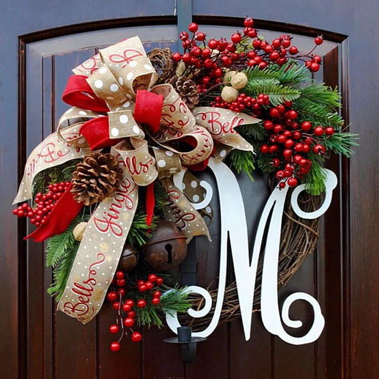 Merry Christmas Buffalo Plaid Farmhouse Wreath