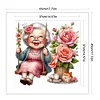 Happy Old Lady On Swing-11CT Stamped Cross Stitch 45*45cm/17.72*17.72in
