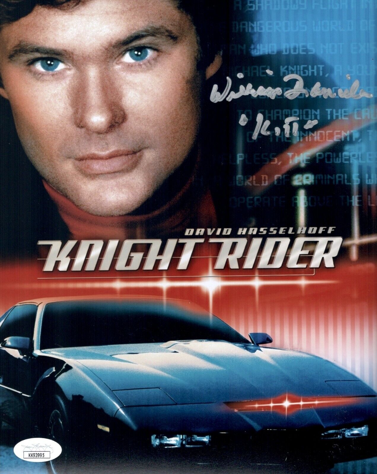 William Daniels Signed KITT Knight Rider 8x10 Photo Poster painting Autograph JSA COA Cert