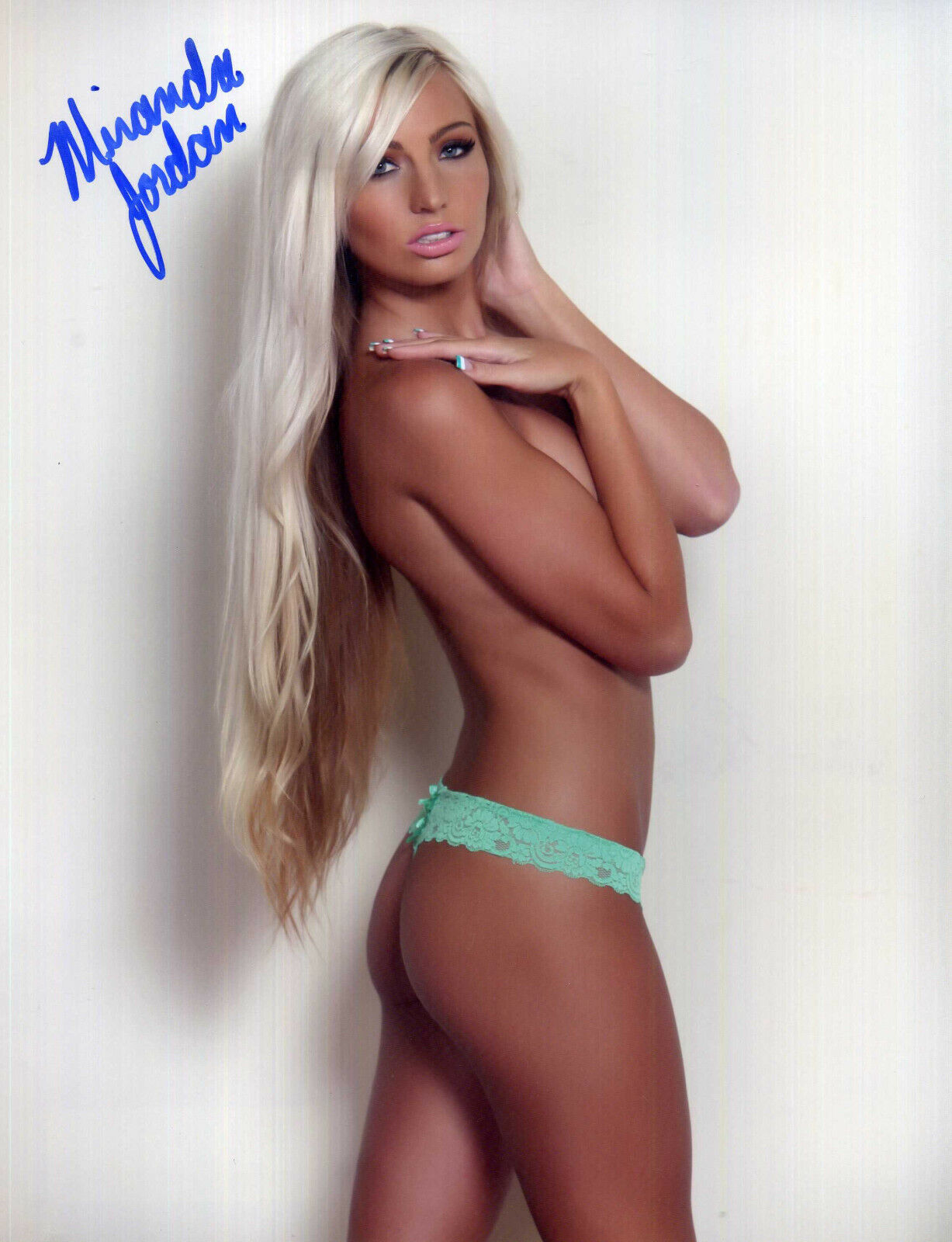 MIRANDA JORDAN Signed Photo Poster paintinggraph - Playboy Playmate Model / Actress - Preprint