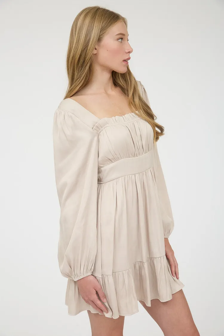 Satin Sunveil Mini Dress