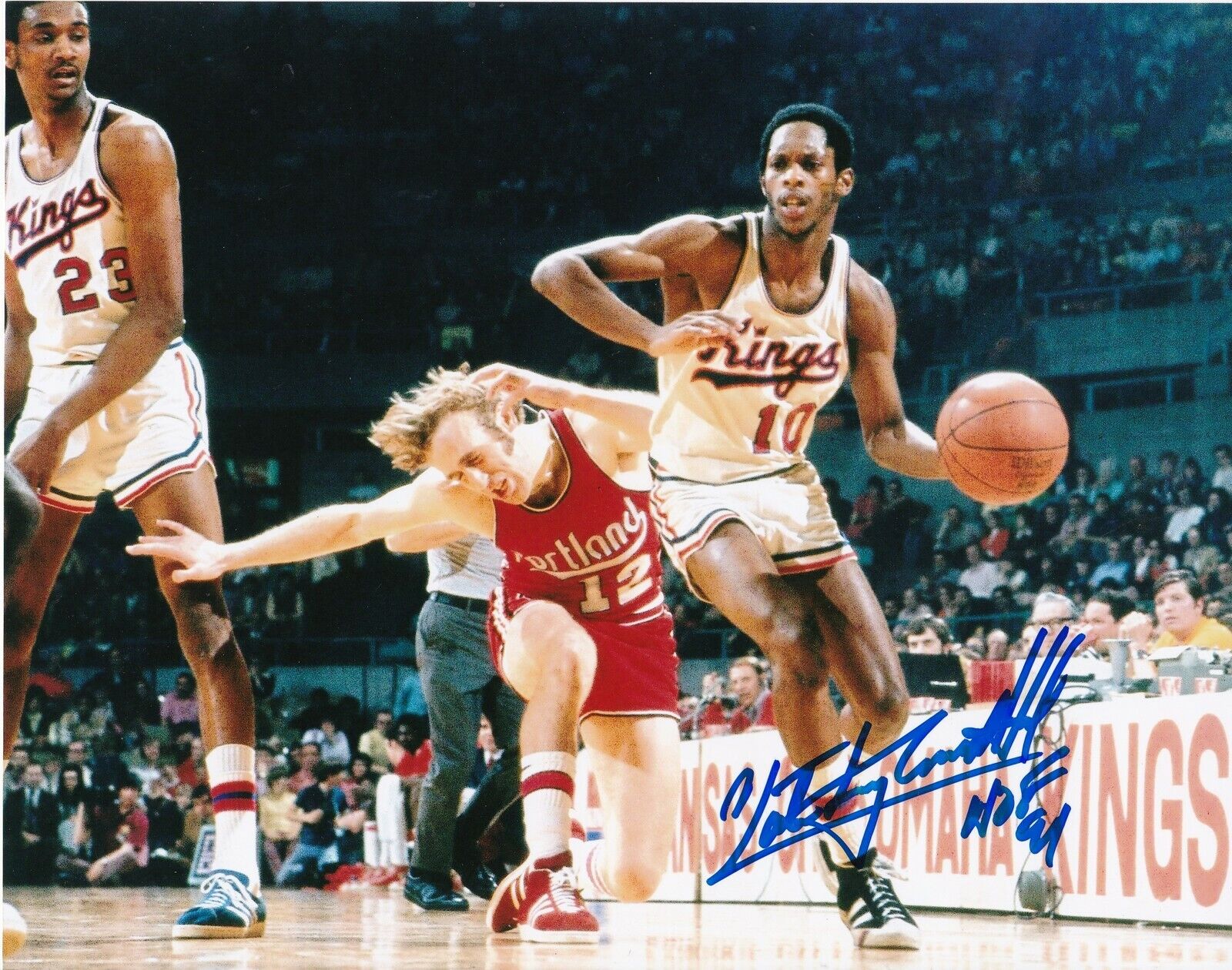 NATE ARCHIBALD KANSAS CITY KINGS HOF 91 ACTION SIGNED 8x10