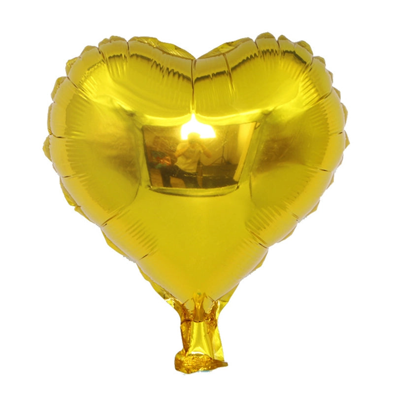 100 Pieces 10-inch Star-shaped Heart-shaped Foil Balloons Star Pattern Foil Balloons For Wedding Birthday Decoration Balloon Arrangement