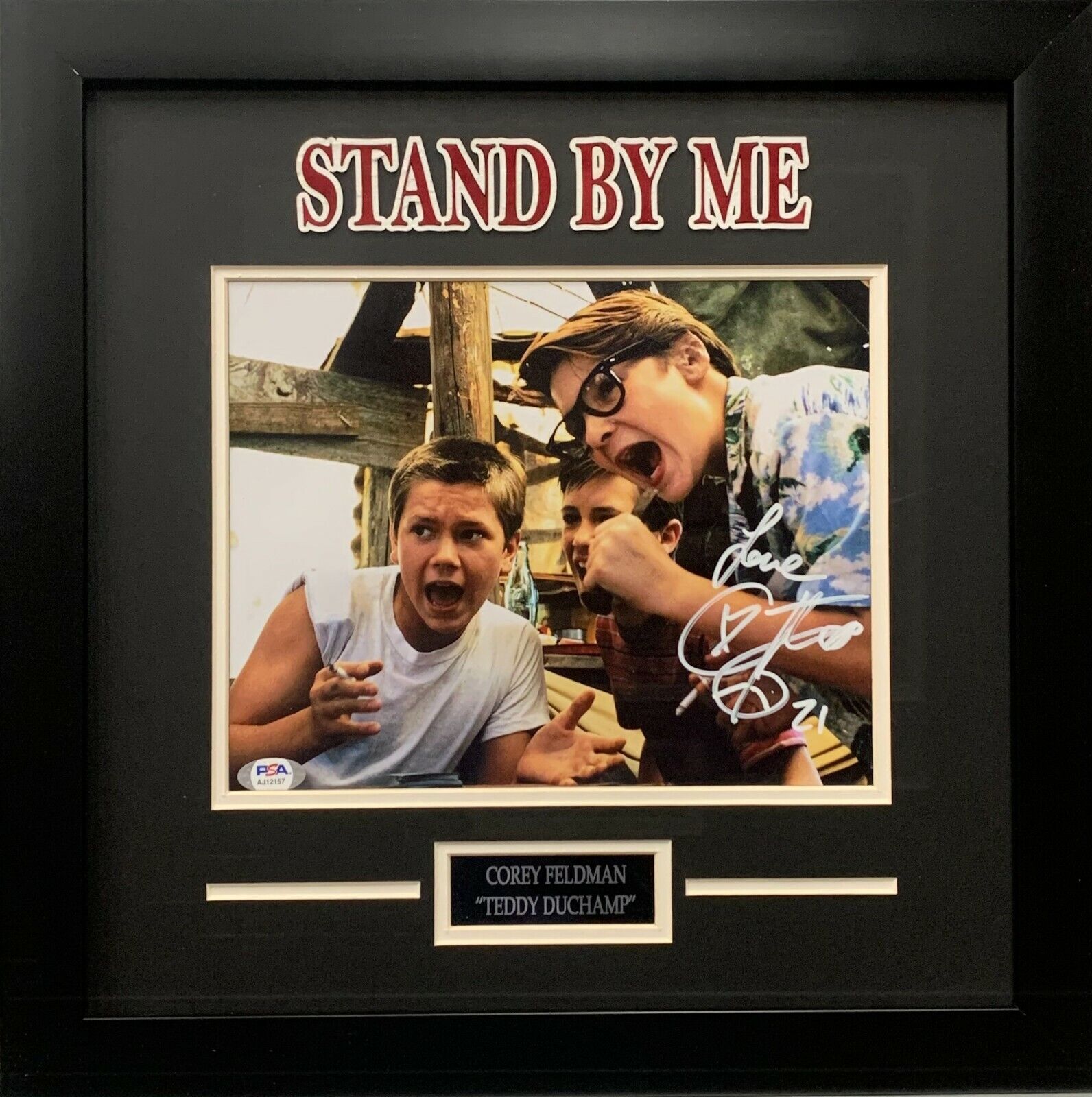 Corey Feldman autographed framed 8x10 Photo Poster painting PSA COA Stand By Me Teddy Duchamp