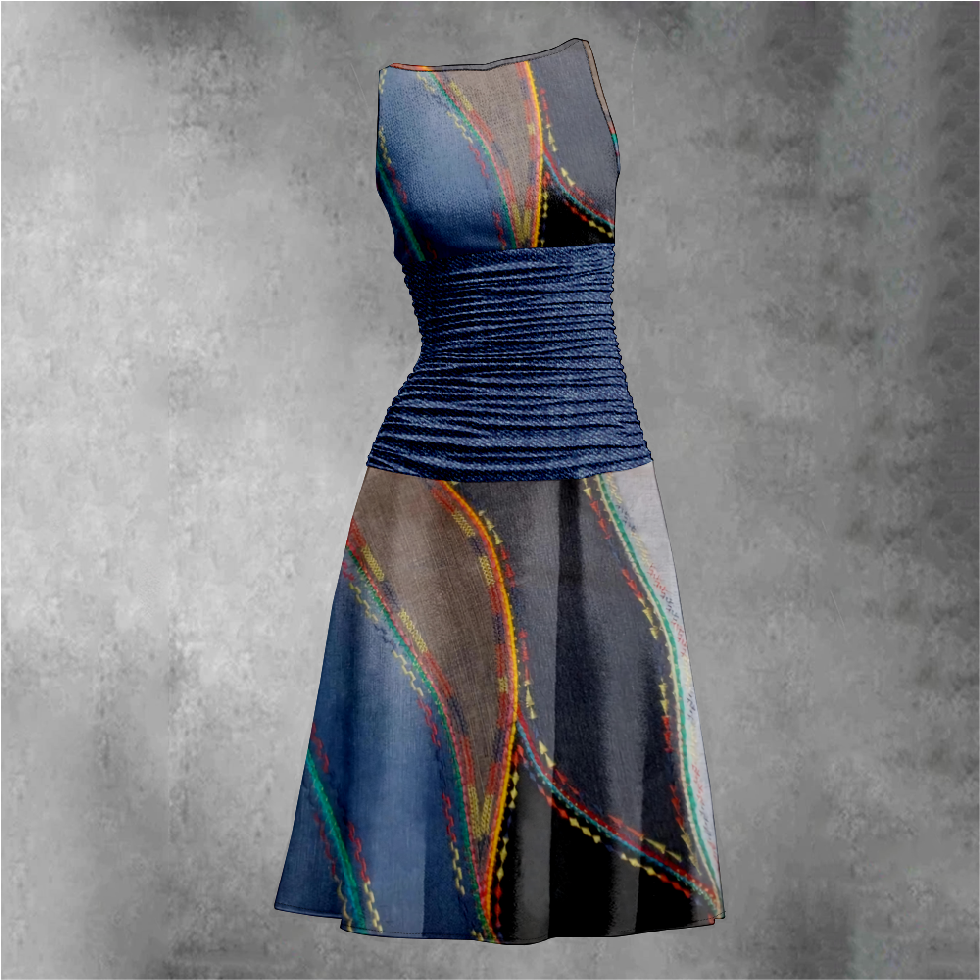 Women's Retro Print Maxi Dress
