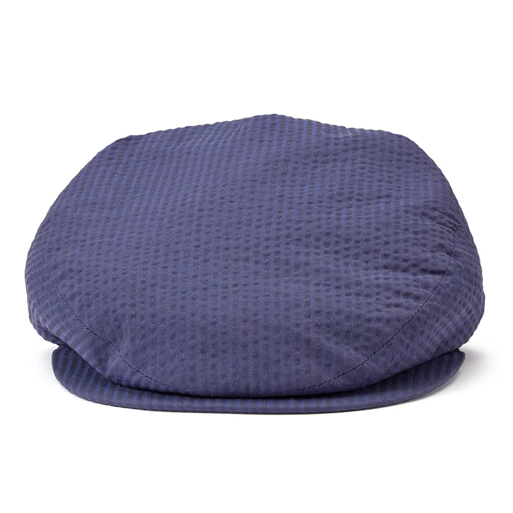 Seersucker Drifter Flat Cap