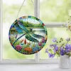 (Upgrade Size)DIY Double Sided Effect Diamond Painting Hanging Pendant Kit (Dragonfly)