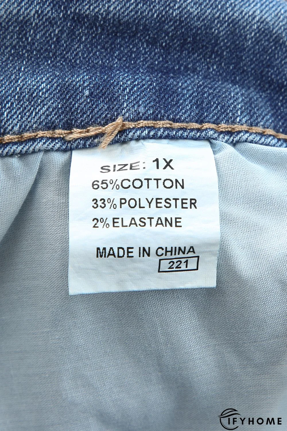 Sky Blue Plus Size Distressed Flare Jeans | IFYHOME