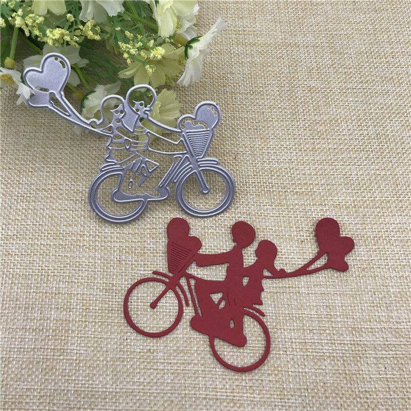 DIY Bicycle love Metal Cutting Dies Stencils For Card Making Decorative Embossing Suit Paper Cards Stamp DIY