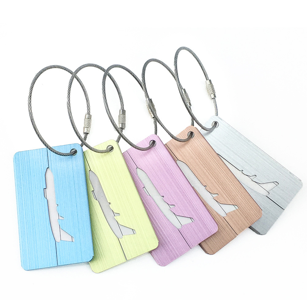 

Luggage Tags Aluminium Travel Suitcase Name Label Keychains Craft Holder, Green, 501 Original