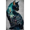 Cat Scenery-11CT Stamped Cross Stitch 40*70cm(Big Size) tapestrymarket