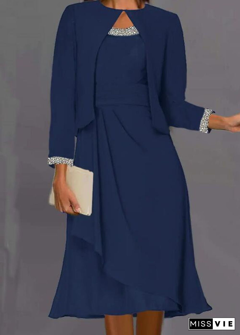 Casual Crew Neck Loose Dresses