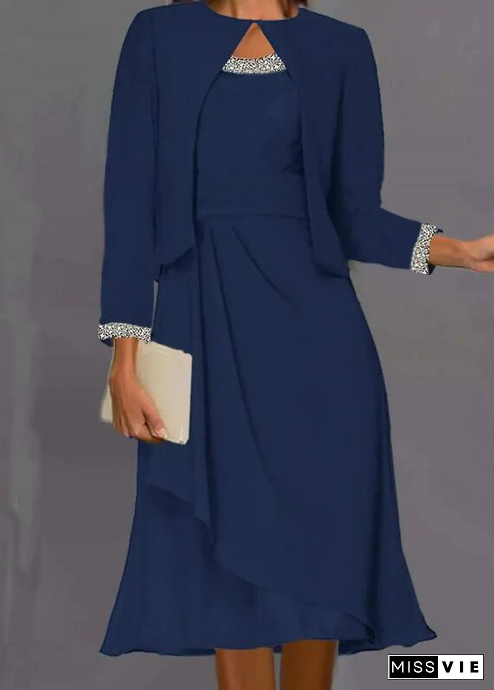 Casual Crew Neck Loose Dresses