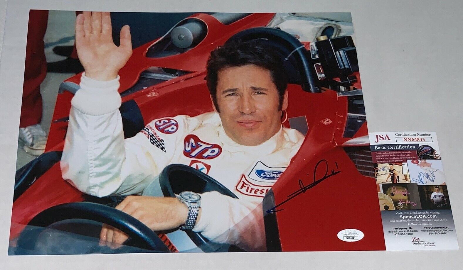 Mario Andretti Indy 500 signed Racing 11x14 Photo Poster painting autographed JSA