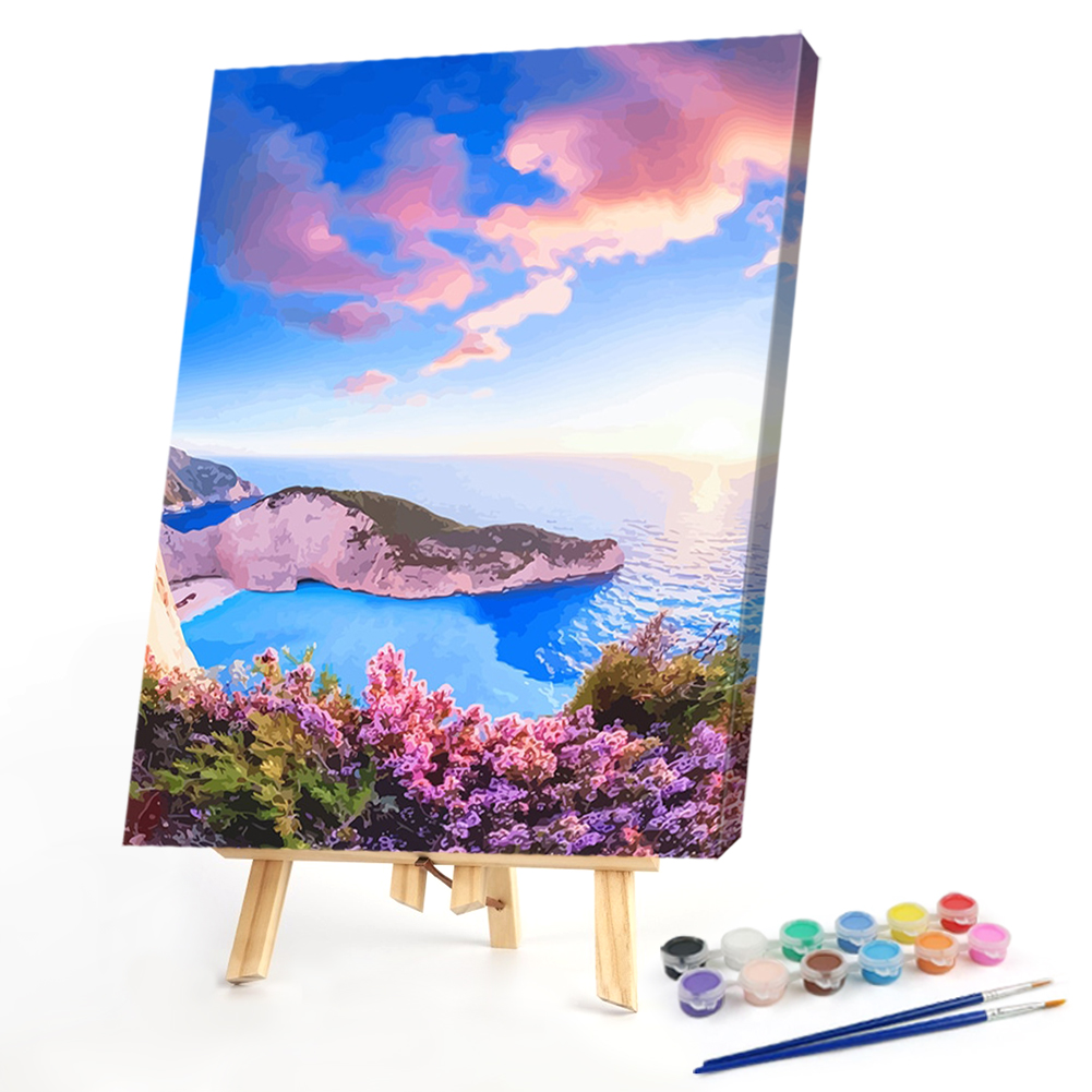 

40*50CM - Paint By Numbers - Flower Coast, 501 Original