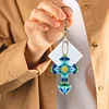 6pcs/set Cross Diamond Painting Keychain DIY Diamond Mosaic Kit Bag Pendant 