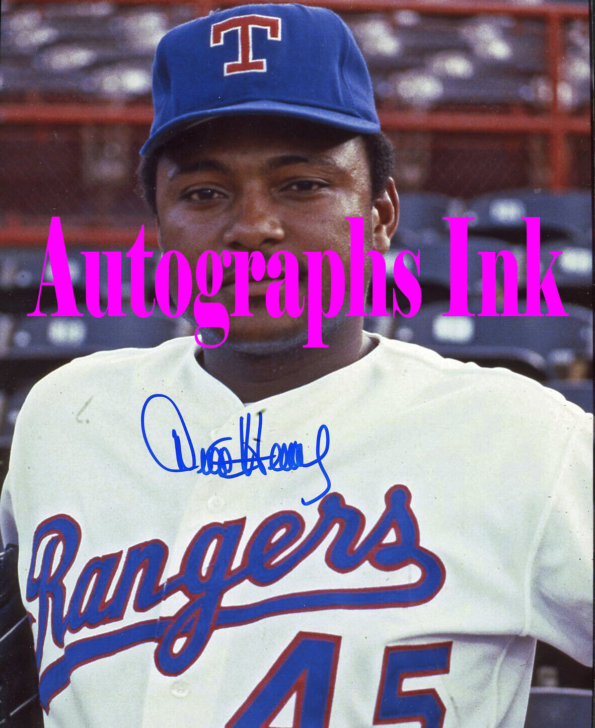 Dwayne Henry autographed 8x10 Texas Rangers #2