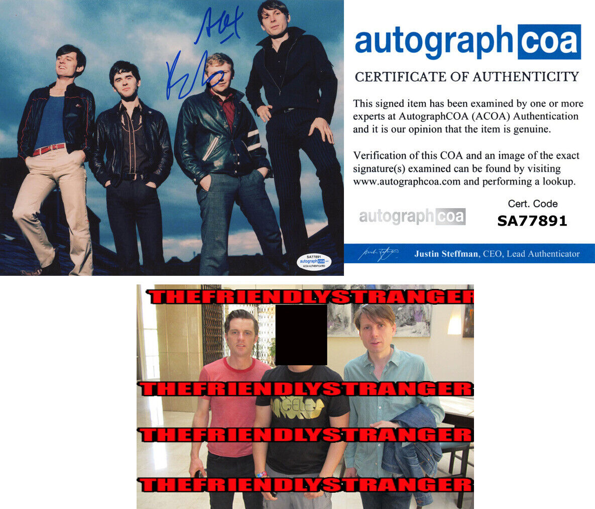 ALEX KAPRANOS & BOB HARDY signed FRANZ FERDINAND