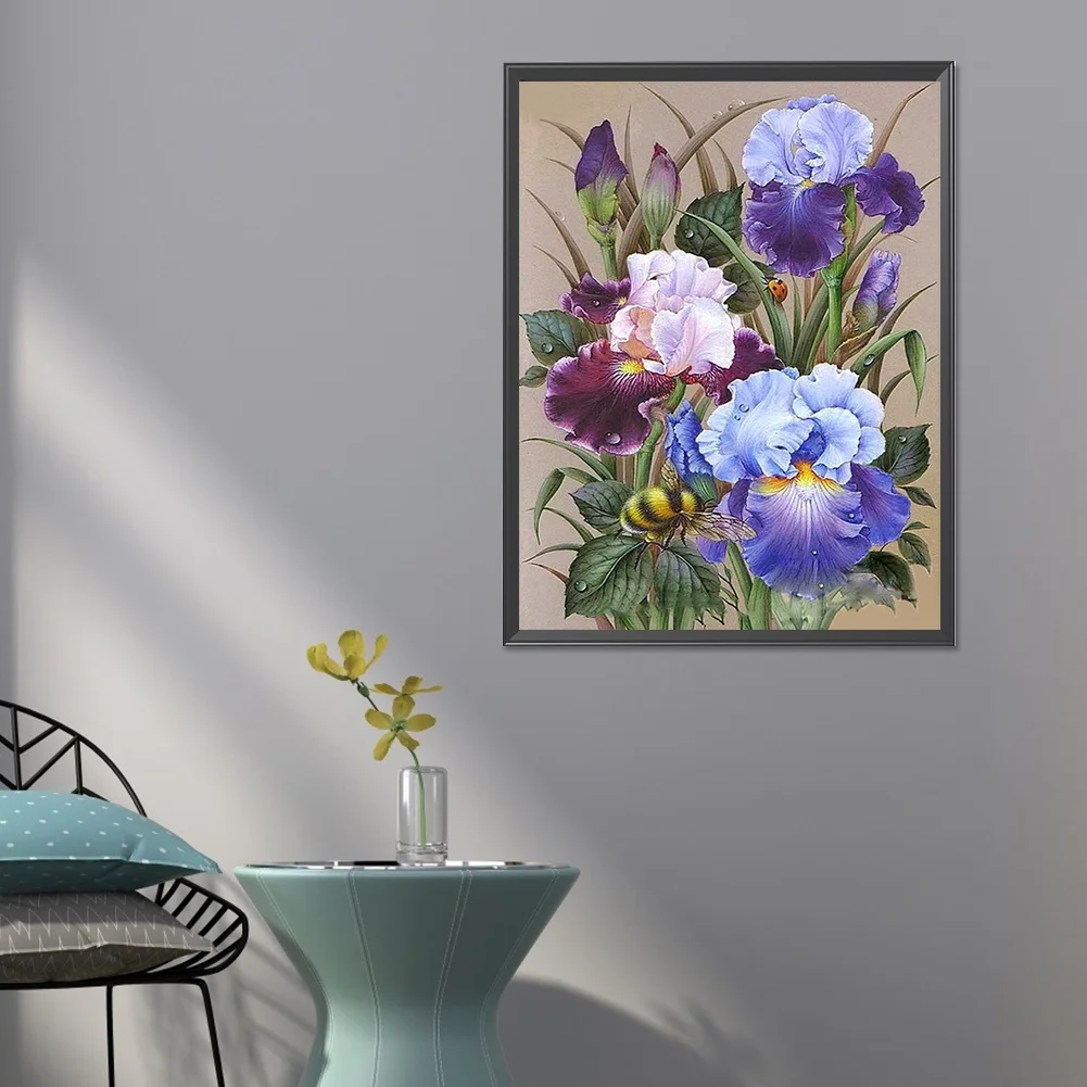 Full Round Diamond Painting 50*60cm - Bees And Flowers