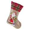 14 Inch Large DIY Linen Diamond Painting Xmas Stocking Hanging Gift Candy Bag Kits(20x35cm)