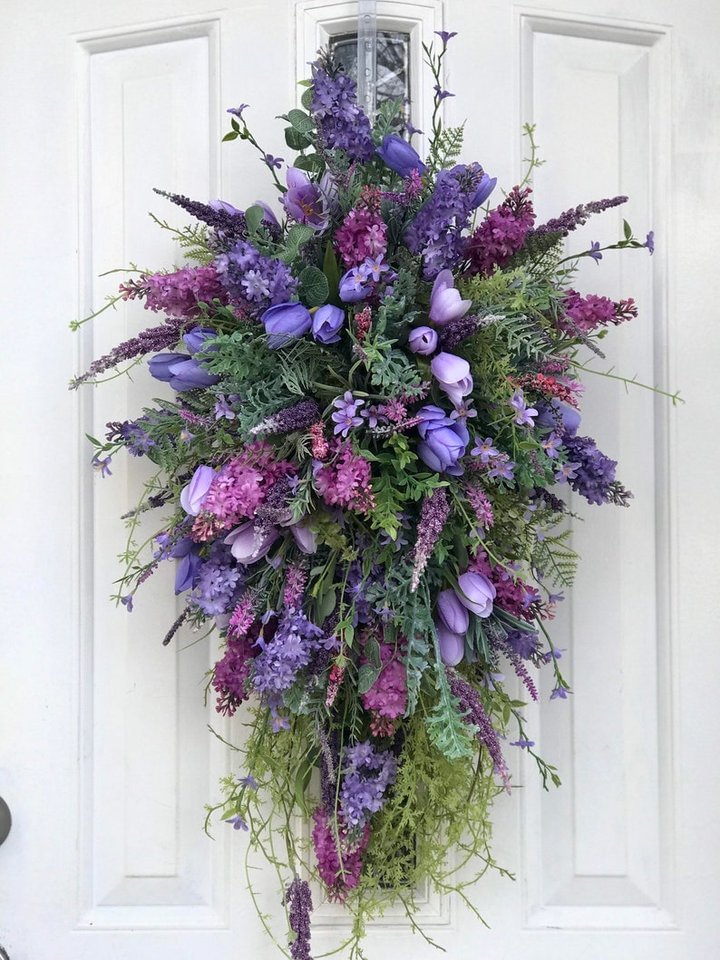 💜Hot Sale 💜Spring Purple Wreath Front Door Home Decor