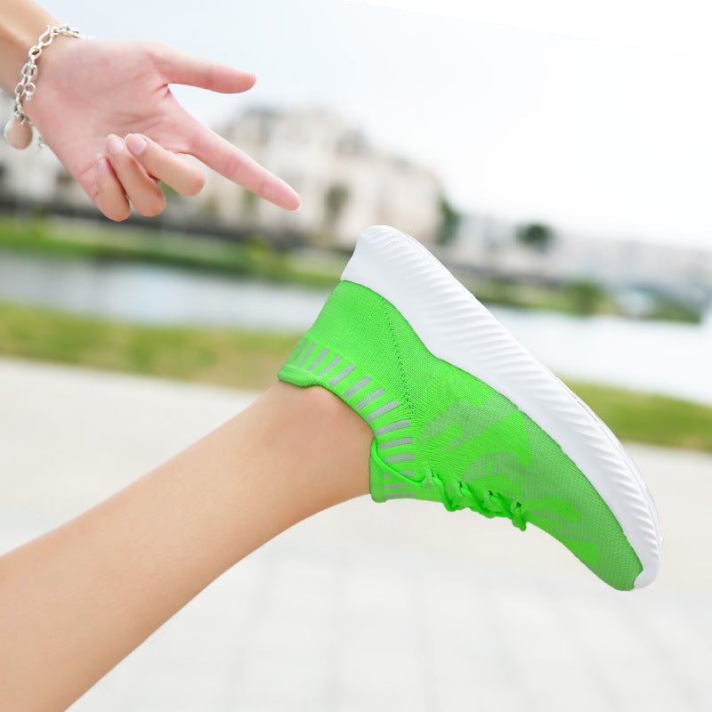 Comfortable Walking Memory Foam Lightweight Sports Shoes Slip On Sock Sneakers
