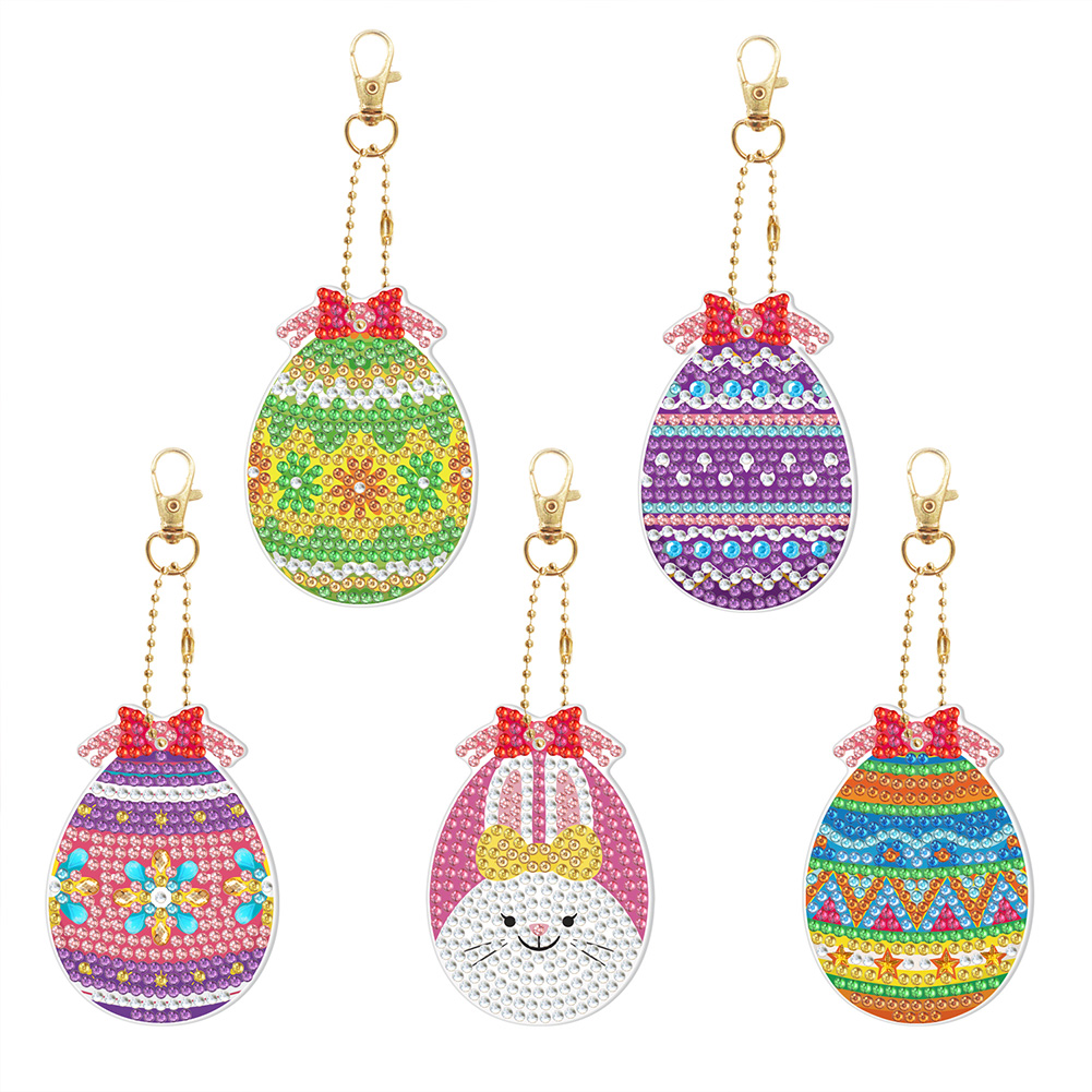 

5pcs Easter Egg - 5D DIY Craft Keychain, 501 Original