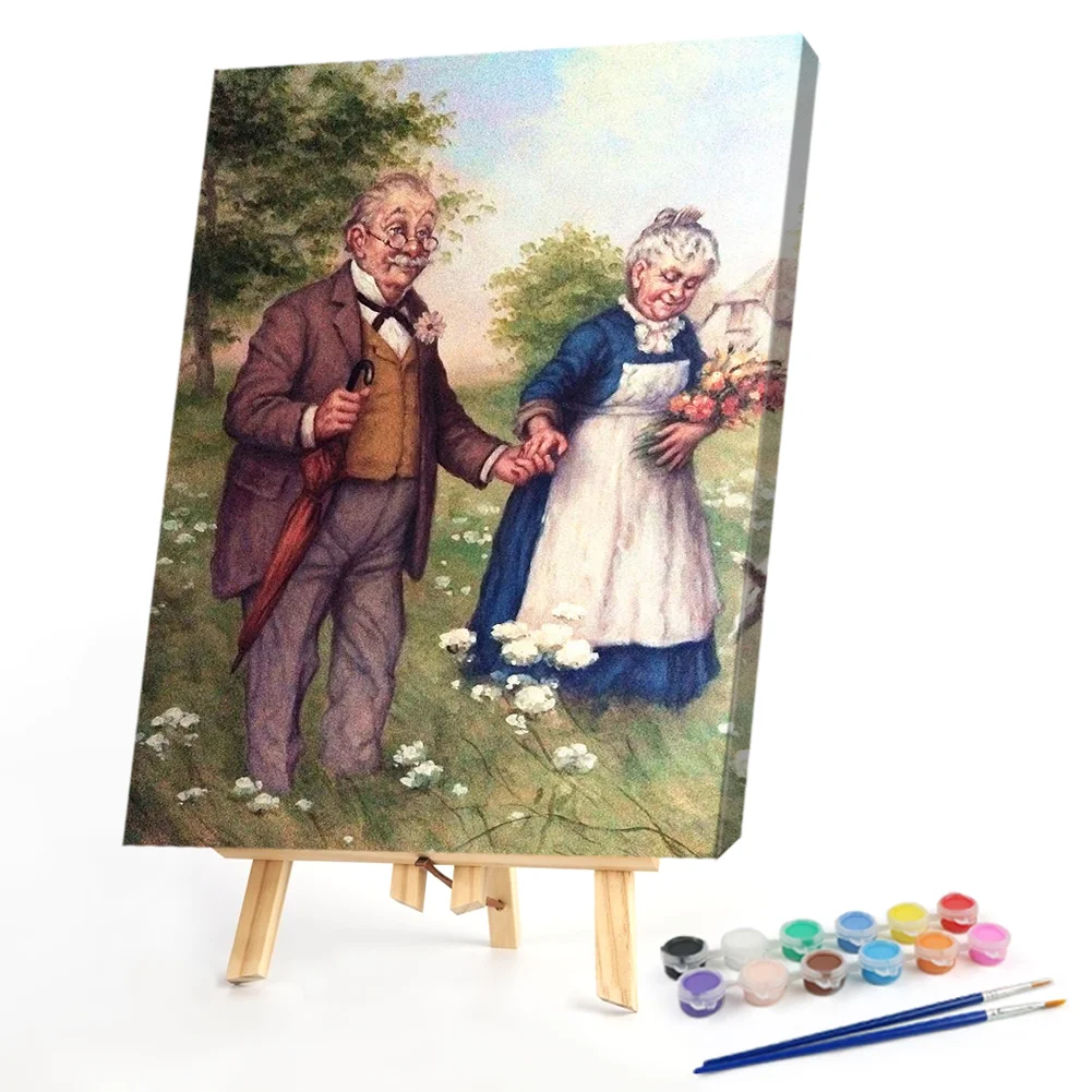 Old Couple - Paint By Numbers(50*40CM)