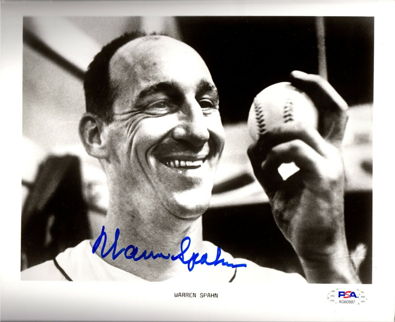 Warren Spahn autographed signed 8x10 Photo Poster painting MLB Boston / Milwaukee Braves PSA COA