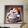 Kitten Eating Dessert-11CT Stamped Cross Stitch 40*40cm/15.75*15.75in