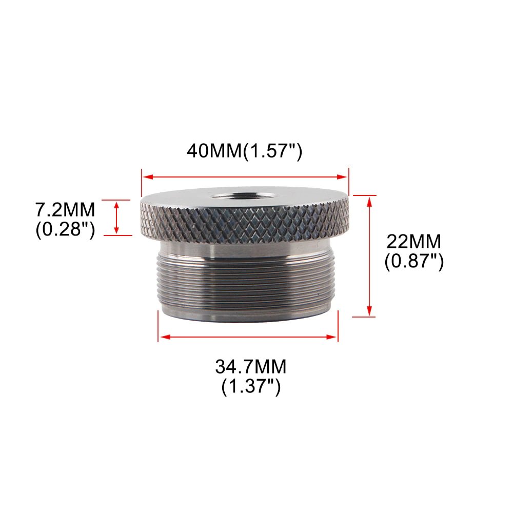 1/2X28 5/8X24 .578x28 Cone type stainless steel end cap 1.57 inch for Modular  Cleaning  1.375x24 Kit