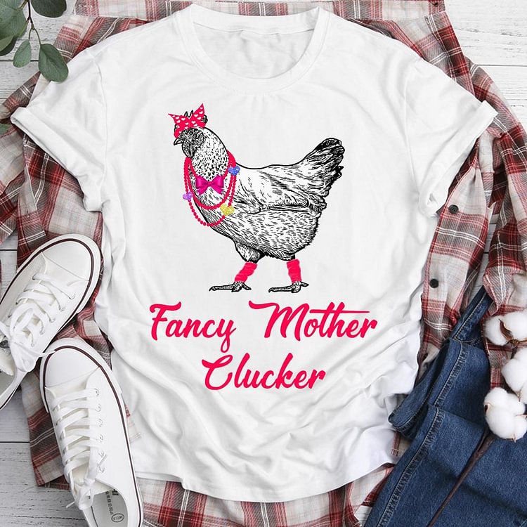ANB - Fancy Mother Clucker Chicken Retro Tee Tee -05179
