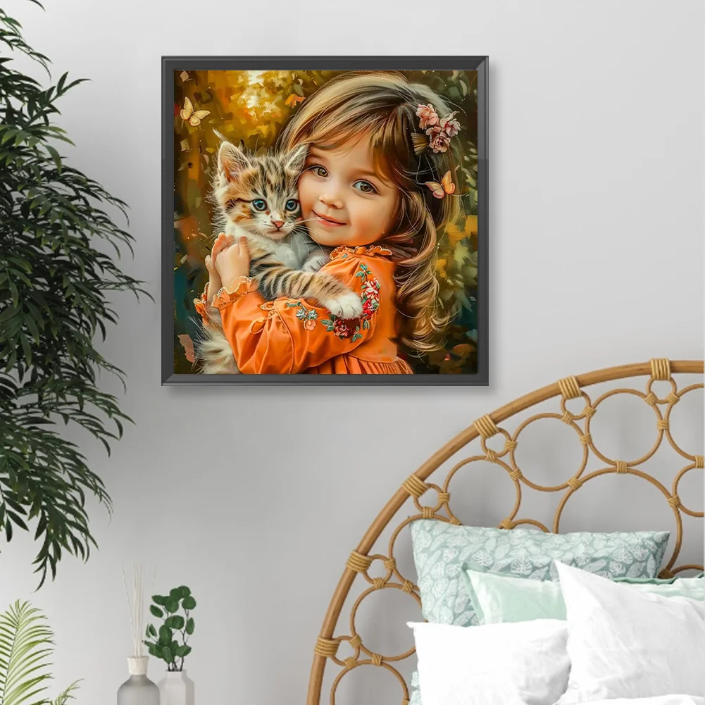 Diamond Painting - Full Round Drill - Girl(Canvas|40*40cm)