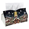 Peinture en PU pour la bo&icirc;te de mouchoirs DIY de No&euml;l en perles et diamants 25x15,5cm