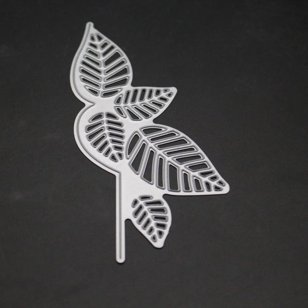 Leaf Strip Christmas Metal Cutting Dies Green Leaves Frame Die Stencil Scrapbooking Paper Cards Stamps And Dies 2019 New Craft