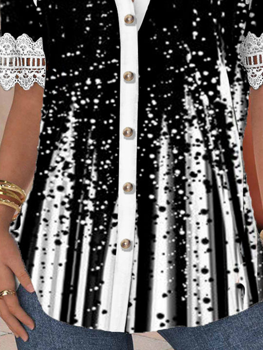 Women Half Sleeve V-neck Solid Color Dress