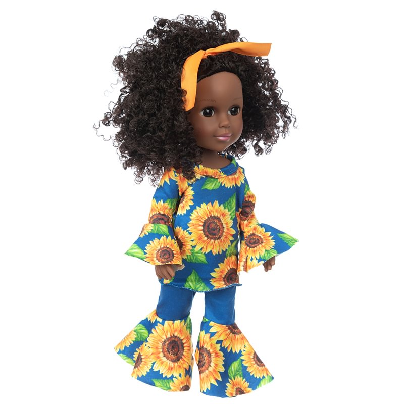 Blackbabydolls 14 inch African American Black girl Doll Lifelike for ...