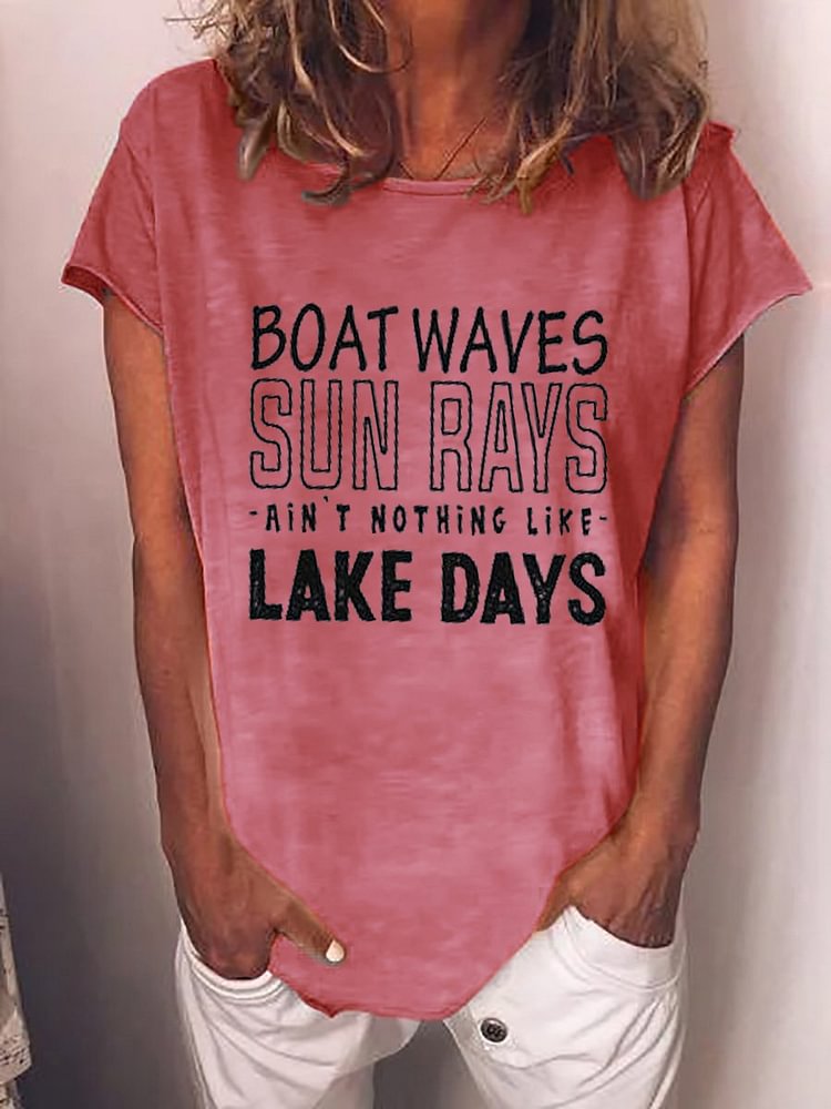 Bestdealfriday Boat Waves Sun Rays Ain't Nothing Like Lake Days Shirt
