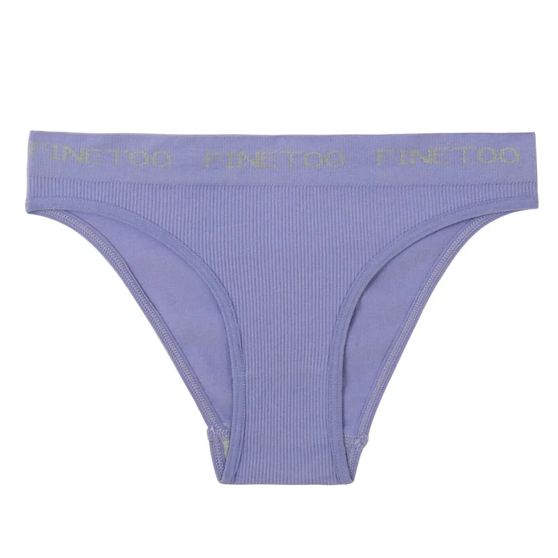 FINETOO Seamless Bra Set Women Deep V Tops Fashion Letter Panties M-XL Ladies Underwear Suit Tube Top Female Briefs Lingerie Set