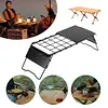 Mini Camping Table Adjustable Height Retractable Grid Table Folding Table(Table)