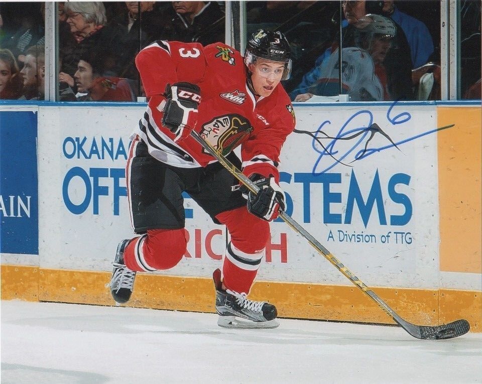 Portland Winterhawks Caleb Jones Signed Autographed 8x10 Photo Poster painting COA