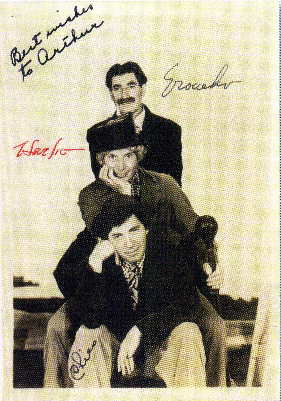 GROUCHO CHICO HARPO MARX Brothers Signed Photo Poster paintinggraph Comedy Film Actors Preprint