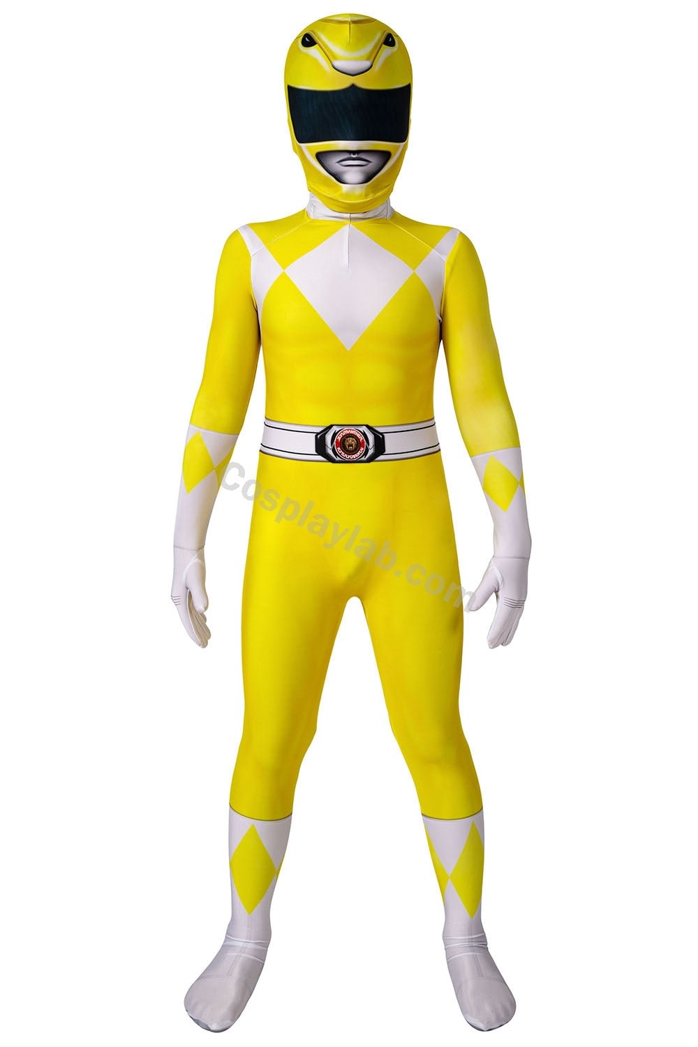Kids Yellow Ranger Cosplay Suit 3D Spandex Costume Halloween Gifts for Children By CosplayLab