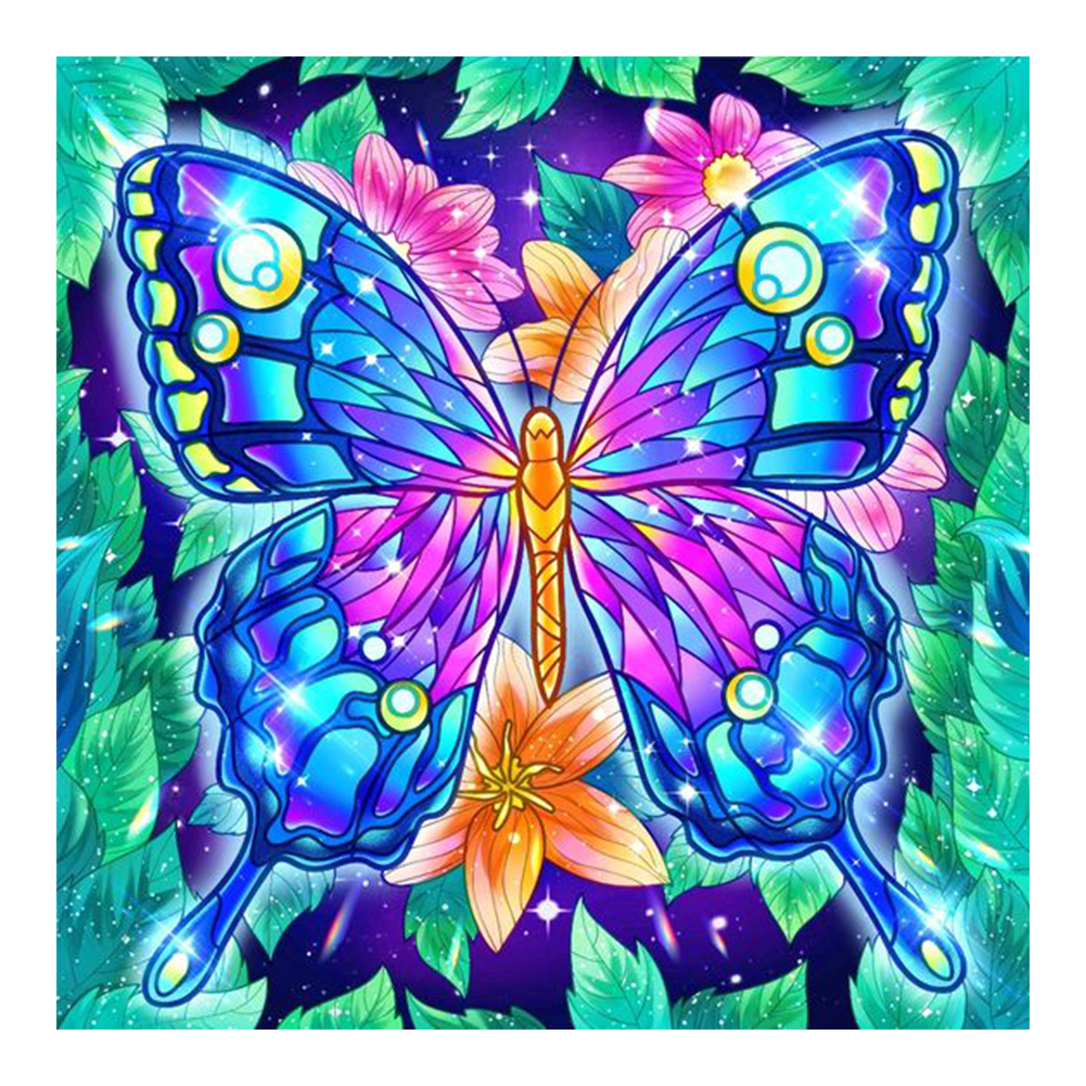 

Butterfly - Crystal Round Drill Diamond Painting - 30*30CM, 501 Original