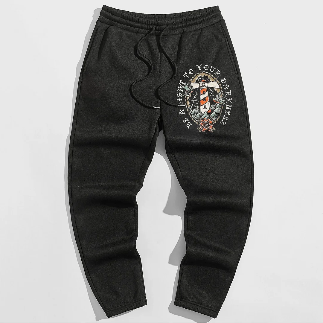 Be A Light To Your Darkness Print Men's Sweatpants