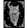 (30x40cm)DIY Pearl Painting Framed Cat Handmade Pearl Material Art Kit Living Room Decor